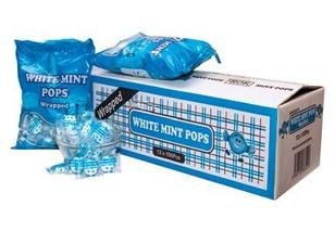 Mans White Mint Pops Wrapped